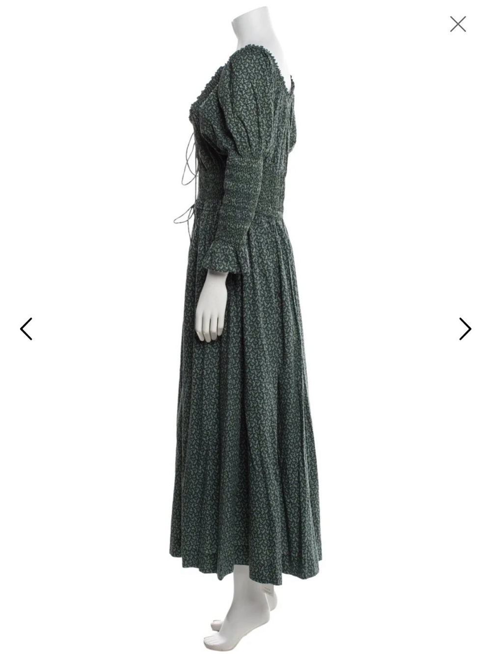 Doen Kaira Dress organic cotton color; evergreen winter - Picture 5 of 6